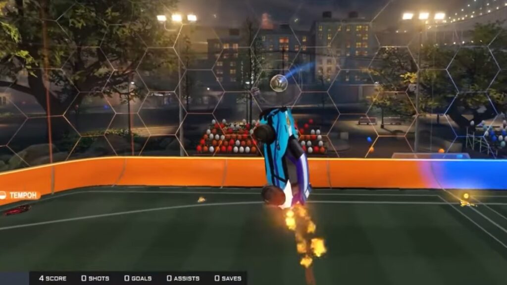 Rocket League gameplay on a PC with 8GB RAM
