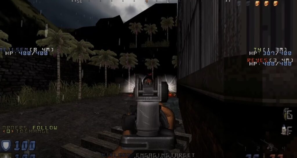 A.W.O.L. first-person gameplay during its single-player military campaign