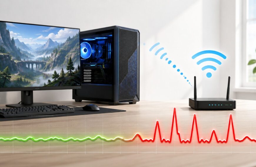Gaming PC experiencing ping spikes over a WiFi connection