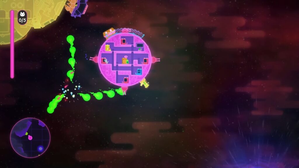 Lovers in a Dangerous Spacetime local co-op gameplay aboard a shared spacecraft