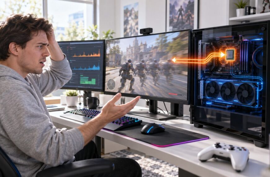 Game using integrated graphics instead of dedicated GPU while a confused gamer checks performance