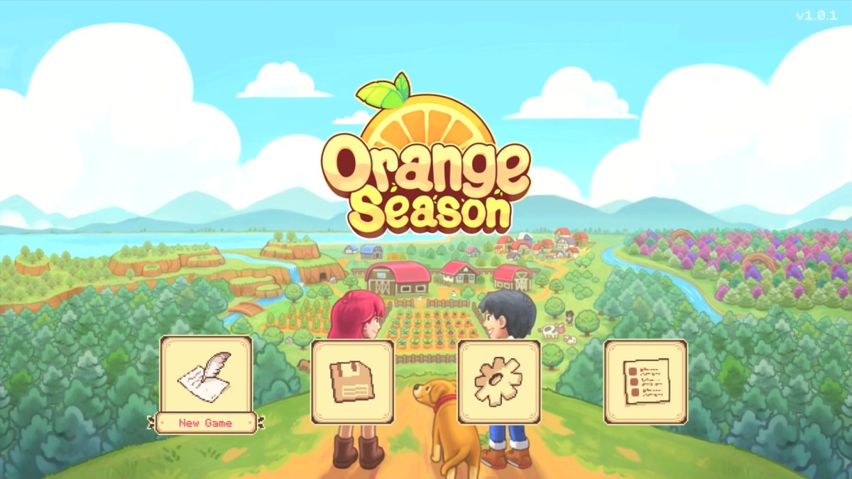 Orange Season gameplay showing its retro-style farming and village environment.